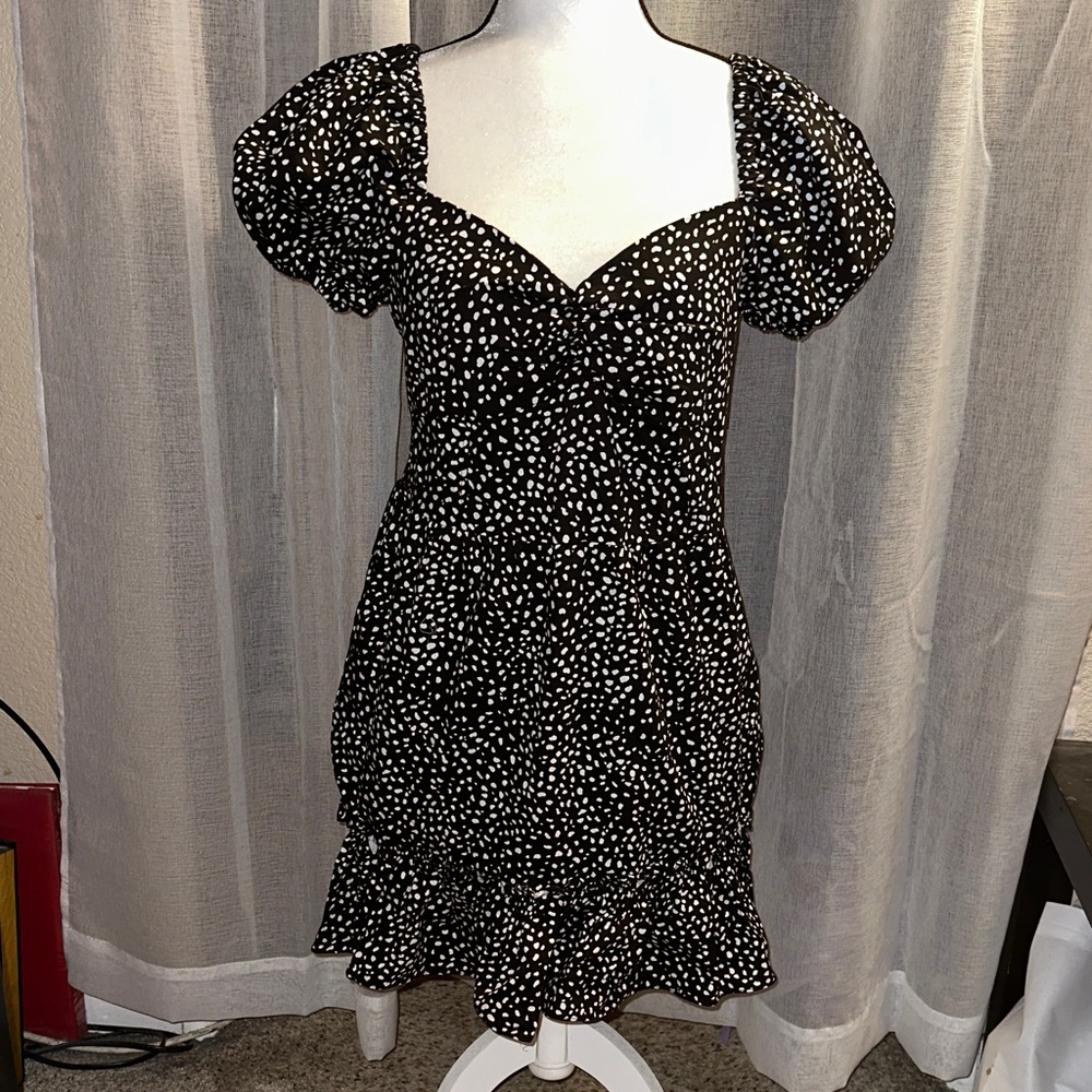 Bar III Black/White Mini Dress